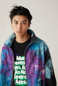 A BATHING APE SPRAY PRINT SLOGAN RELAXED FIT TEE
