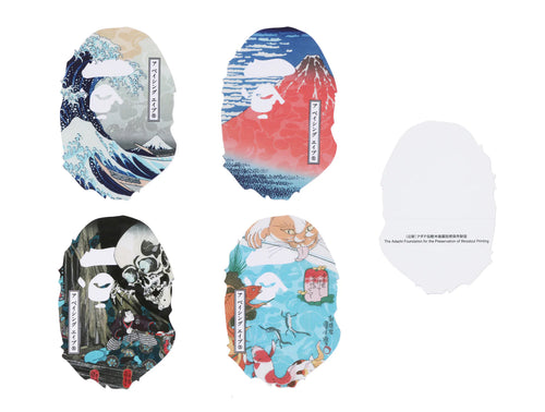 A BATHING APE BAPE x UKIYO-E APE HEAD STICKER SET