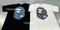 A BATHING APE JAPANESE CLOUD CAMO BIG APE HEAD TEE