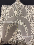 A BATHING APE WILD LEOPARD PATTERN SHARK RELAXED FULL ZIP HOODIE