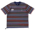 A BATHING APE BAPE BY KAZUKI KURAISHI MULTI STRIPE SHORT SLEEVES TEE