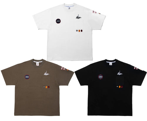 A BATHING APE BAPE BY KAZUKO KURAISHI MULTI PATCH MILITARY TEE