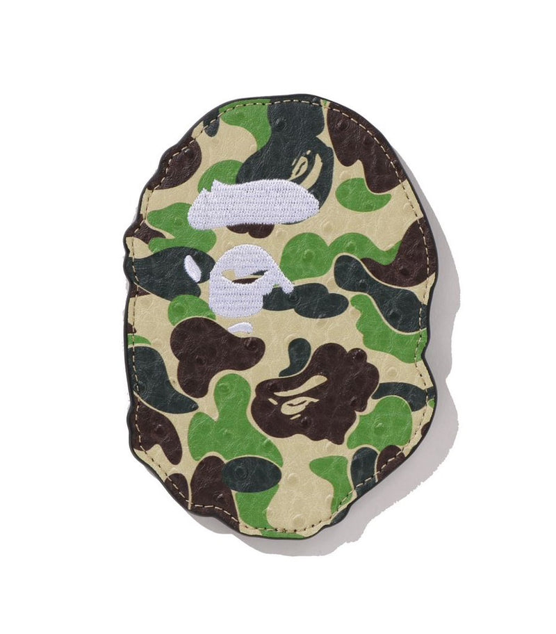 A BATHING APE ABC CAMO APE HEAD CARD CASE