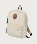 A BATHING APE APE HEAD FAUX FUR DAYPACK