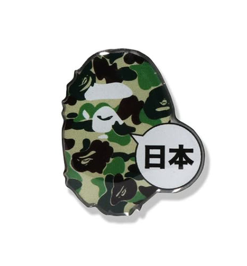 A BATHING APE ABC CAMO JAPAN APE HEAD PINS