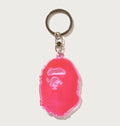 A BATHING APE APE HEAD REFLECTIVE KEYCHAIN