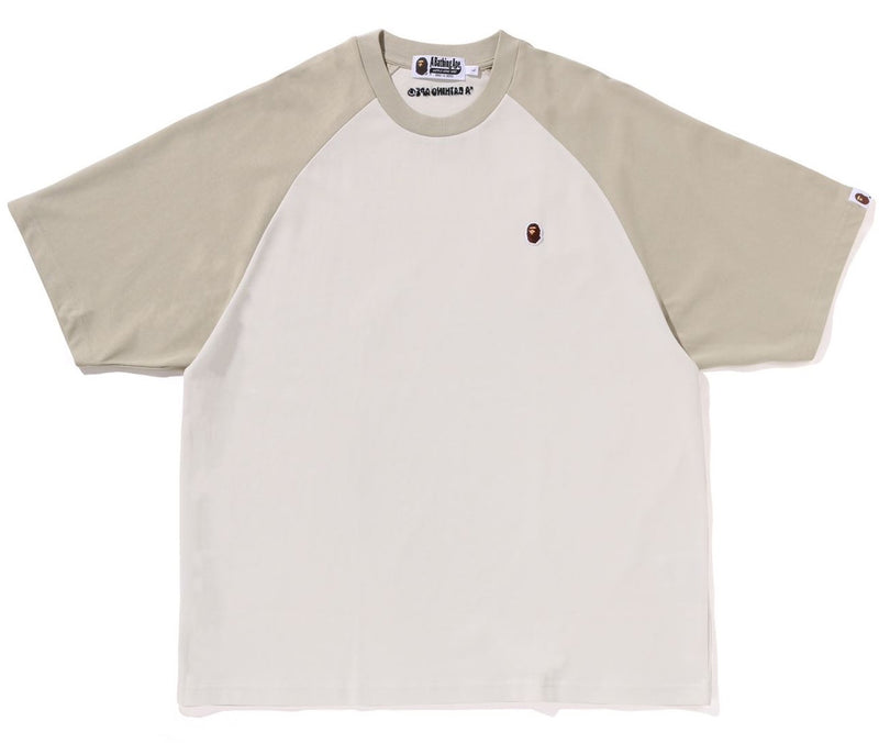 A BATHING APE ONE POINT RELAXED FIT RAGLAN TEE