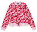 A BATHING APE Ladies' ABC CAMO SWEAT VARSITY JACKET