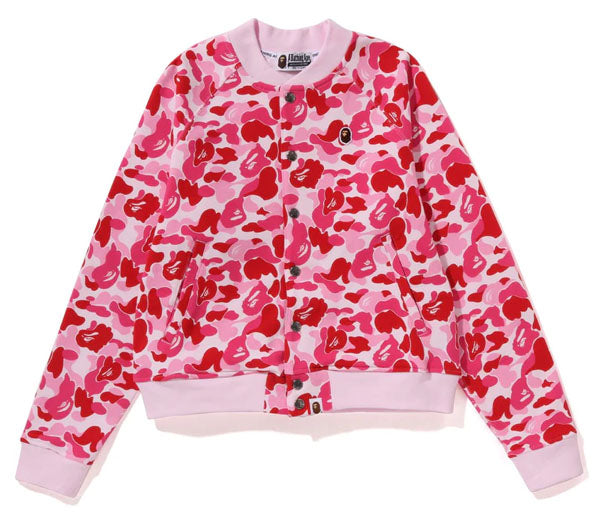 A BATHING APE Ladies' ABC CAMO SWEAT VARSITY JACKET