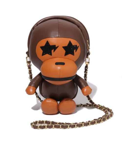 A BATHING APE Ladies' BABY MILO PLUSH DOLL SHOULDER BAG - happyjagabee store