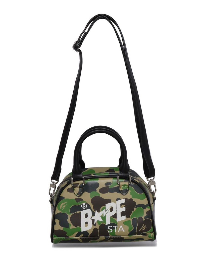 A BATHING APE Ladies' ABC CAMO MINI BOWLING BAG