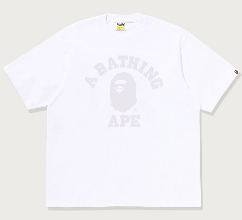 A BATHING APE TONAL COLLEGE RELAXED FIT TEE