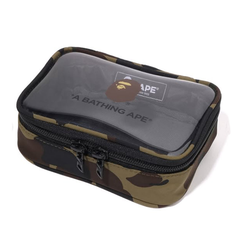 A BATHING APE 1ST CAMO CLEAR POUCH