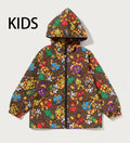 A BATHING APE BAPE KIDS MILO MULTI DINOSAURS PATTERN HOODIE JACKET