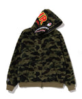 A BATHING APE 1ST CAMO 2ND SHARK BOA HOODIE JACKET