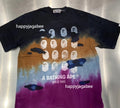 A BATHING APE COLOR CAMO TIE DYE DESTROYED MULTI LOGO RELAXED FIT TEE