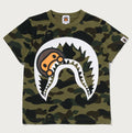 A BATHING APE BAPE KIDS 1ST CAMO MILO SHARK TEE