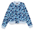 A BATHING APE Ladies' ABC CAMO SWEAT VARSITY JACKET