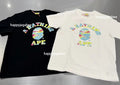 A BATHING APE Ladies' SCREEN CAMO COLLEGE TEE