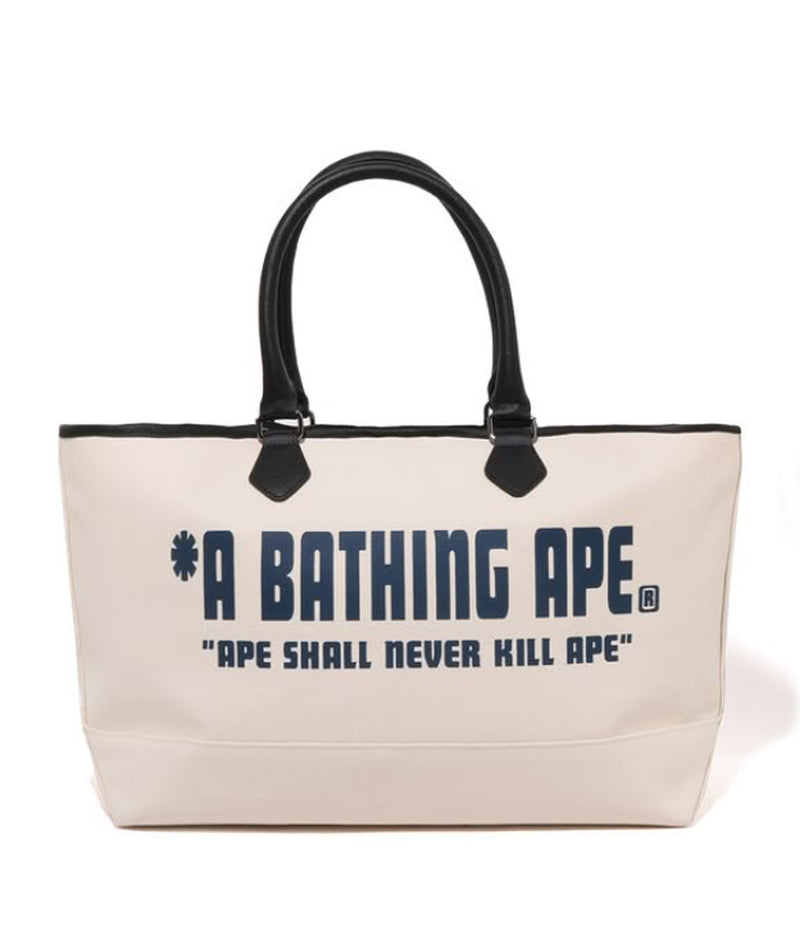 A BATHING APE A BATHING APE CANVAS TOTE BAG