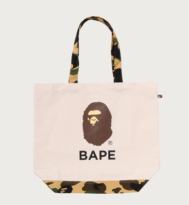 A BATHING APE 1ST CAMO APE HEAD TOTE BAG