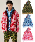 A BATHING APE ABC CAMO SHARK HALF ZIP HOODIE