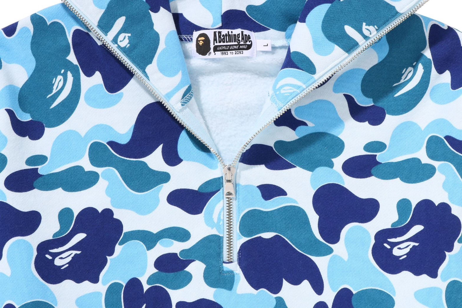 A BATHING APE ABC CAMO SHARK HALF ZIP HOODIE – happyjagabee