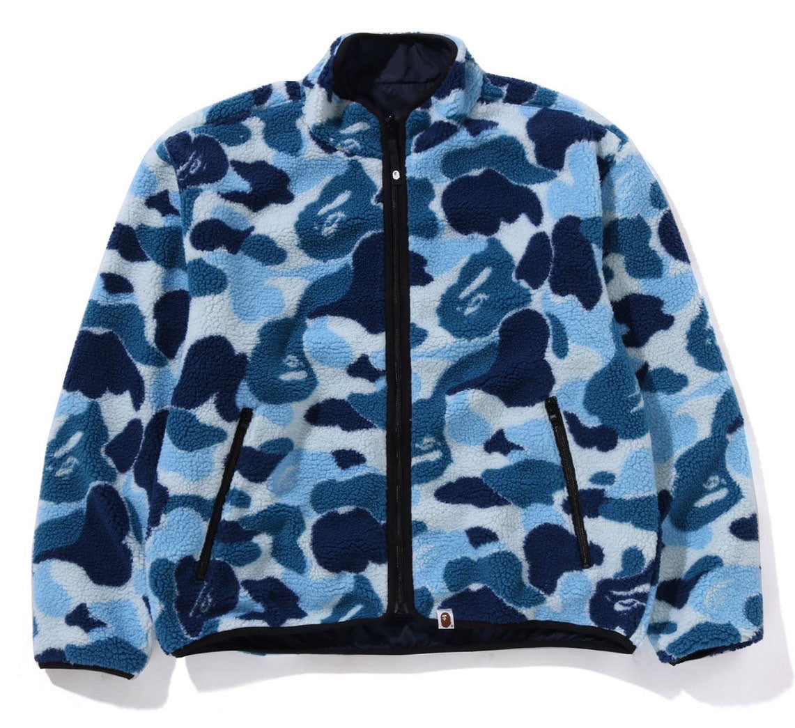 ABathingApeアウターSネイビー A BATHING APE ABC CAMO BOA RIPSTOP REVERSIBLE JACKET