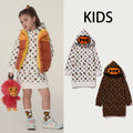 A BATHING APE BAPE KIDS MILOGRAM SWEETS PATTERN HOODIE DRESS