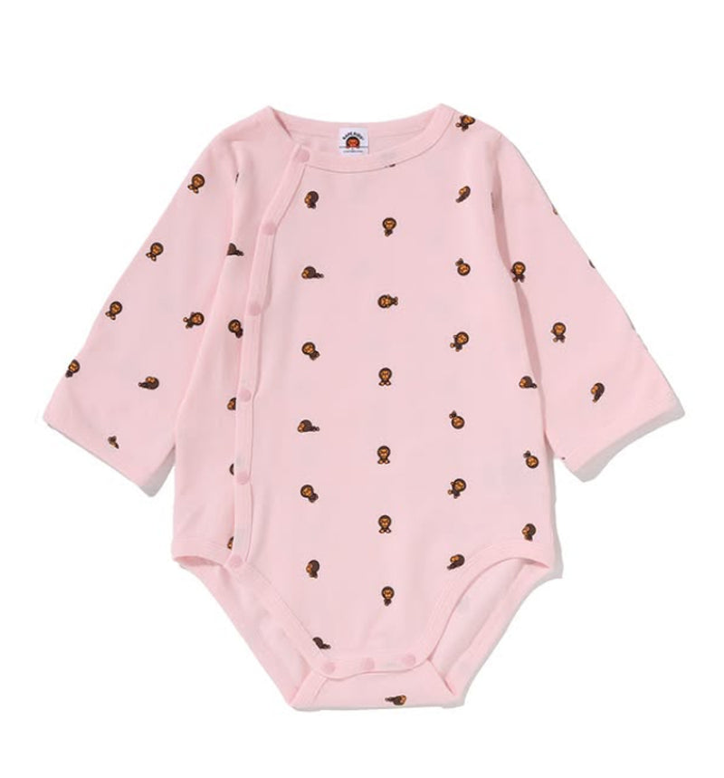 A BATHING APE BAPE KIDS BABY MILO MONOGRAM BODYSUIT