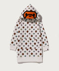 A BATHING APE BAPE KIDS MILOGRAM SWEETS PATTERN HOODIE DRESS