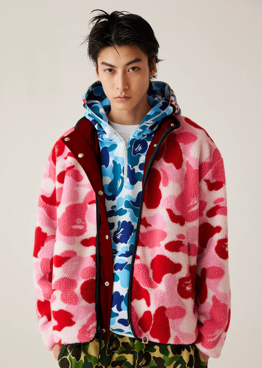 Bape pink camo jacket sale