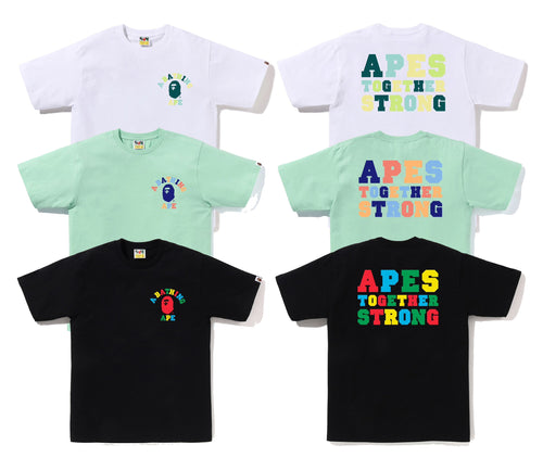 A BATHING APE COLORS COLLEGE ATS TEE