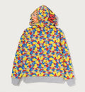 A BATHING APE BAPE x MEDICOM TOY 30TH ANNIV. BE@R SHARK FULL ZIP REVERSIBLE HOODIE