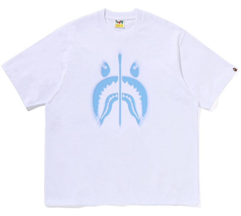 A BATHING APE SPRAY SHARK RELAXED FIT TEE