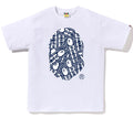 A BATHING APE JAPANESE CLOUD CAMO LABEL TEE