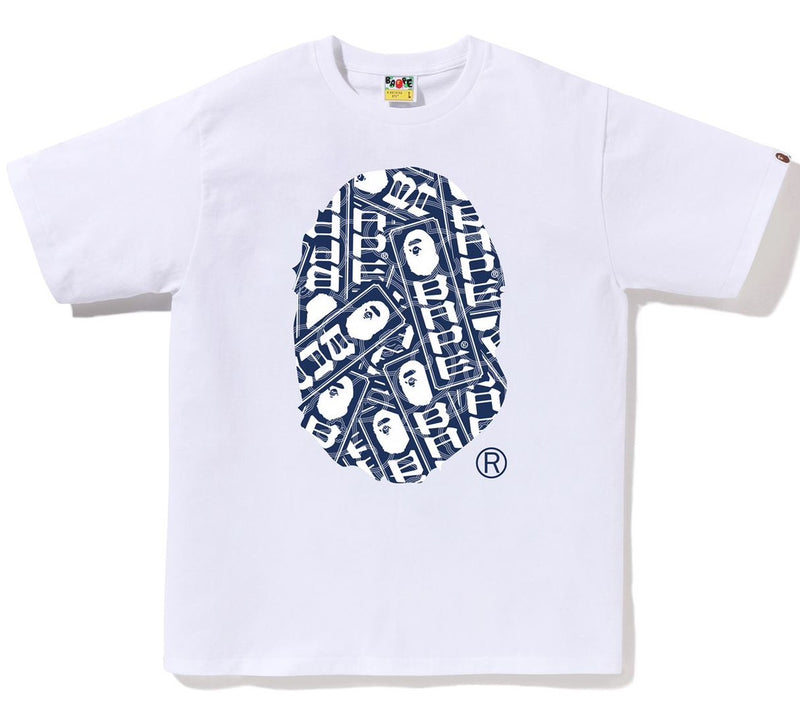 A BATHING APE JAPANESE CLOUD CAMO LABEL TEE