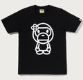 A BATHING APE Ladies' CRYSTAL STONE BIG BABY LISA TEE