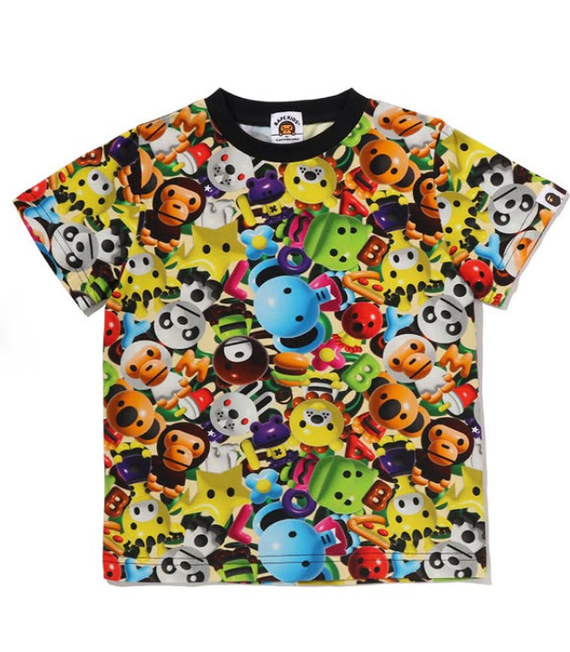 A BATHING APE BAPE KIDS 3D MILO ALL FRIENDS TEE