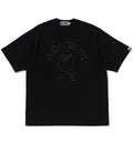 A BATHING APE RHINESTONE COLLEGE RELAXED FIT TEE