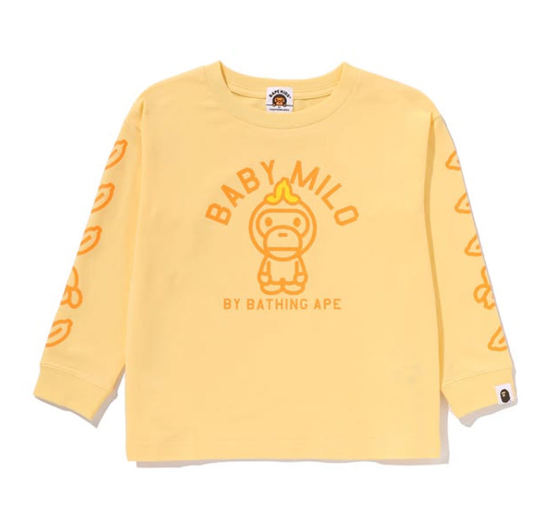 A BATHING APE BAPE KIDS BABY MILO BANANA RELAXED FIT L/S TEE