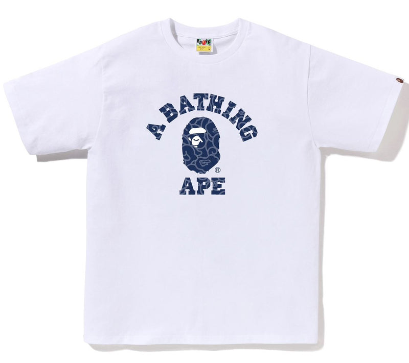 A BATHING APE JAPANESE CLOUD CAMO COLLEGE TEE