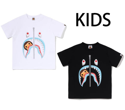 A BATHING APE BAPE KIDS 3D MILO SHARK TEE