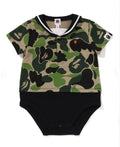 A BATHING APE BAPE KIDS ABC CAMO BABY MILO SAILOR COLLAR LAYERED BODYSUIT