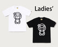 A BATHING APE Ladies' CRYSTAL STONE BIG BABY LISA TEE