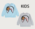 A BATHING APE BAPE KIDS MILO SHARK CREWNECK SWEAT SHIRT