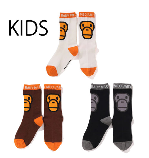 A BATHING APE BAPE KIDS MILO FACE SOCKS