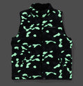 A BATHING APE CITY CAMO REVERSIBLE DOWN VEST ( Glow in the dark )