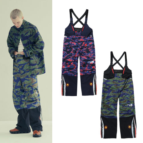 A BATHING APE BAPE BY KAZUKI KURAISHI 3-LAYER POWDER BIB PANTS