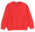 A BATHING APE GARMENT DYE ONE POINT RELAXED FIT CREWNECK SWEAT SHIRT